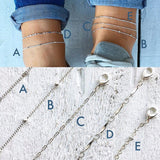 Stylish Simple And Versatile Anklets 5 Pieces Suit – Everyday Gifts — 5