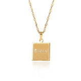 English Letter Plate Necklace For Male And Female – Jewelry Gift Ideas — 6