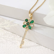 Women's Creative Retro Key Flower Necklace – Jewelry Gift Ideas — 1