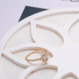 Ins Wind 925 Silver Plated Gold Women's Ring – Gifts for Her — 4