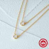 S925 Sterling Silver Double-layer Necklace – Jewelry Gift Ideas — 12