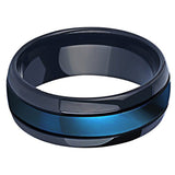 Fashion And Creative Black And Blue Groove Ring – Stylish Gifts — 6