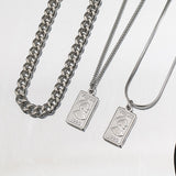 Fashion Titanium Steel Double Layered Necklace – Jewelry Gift Ideas — 6