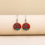 Boho Best Teacher Ever Glass Dome Earrings Stainless – Gifts for Her — 6