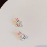 Sweet Cute Rabbit Stud Earrings 925 Silver – Gifts for Pet Lovers — 10