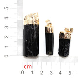 Irregular Natural Stone Schorl Pendant – Jewelry Gift Ideas — 12