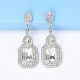 Geometric Colorful Crystals Inlaid Earrings Vintage – Meaningful Gifts — 4