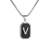 Stainless Steel 26 English Fashion Black Necklace – Jewelry Gift Ideas — 12