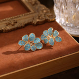 Women's Micro Inlaid Zircon Flower Earrings – Gifts for Her — 3