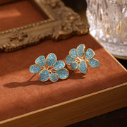 Women's Micro Inlaid Zircon Flower Earrings – Gifts for Her — 3