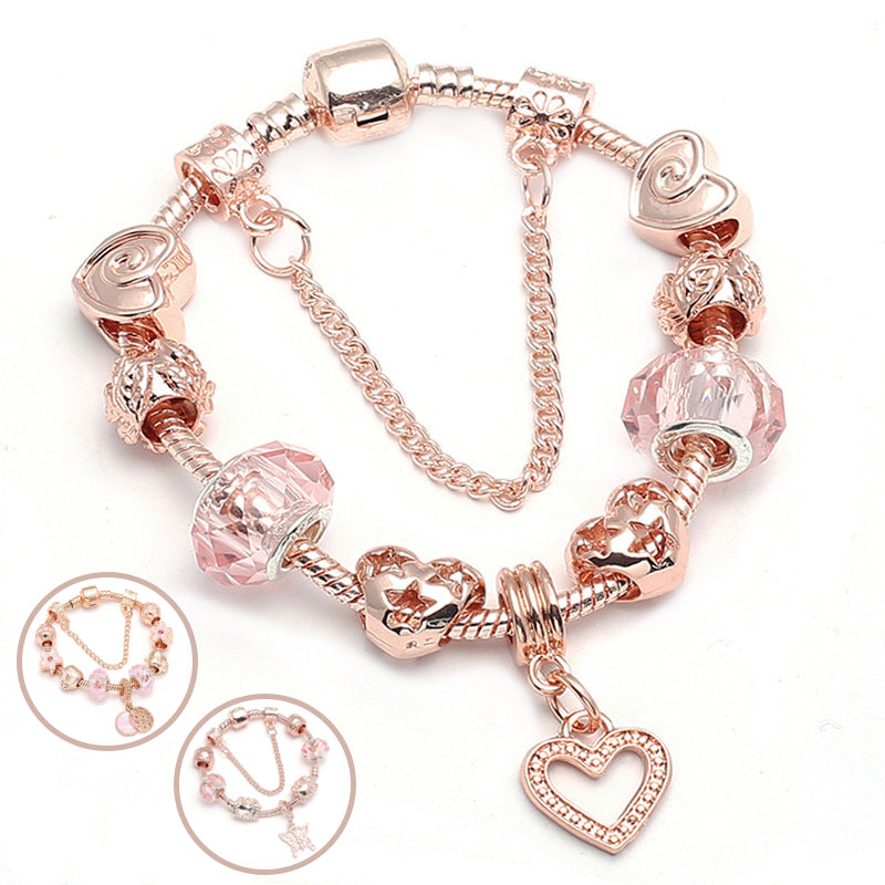 Fashion Love Geometric Rose Gold Bracelet Women's – Jewelry Gift Ideas — 1