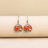 Boho Best Teacher Ever Glass Dome Earrings Stainless – Gifts for Her — 5