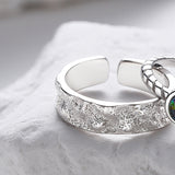 Couple's Sterling Silver Pair Versatile Glass Ring – Gifts for Couples — 5