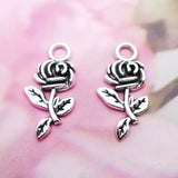 Alloy Antique Silver Rose Pendant Ornament Accessories – Stylish Gifts — 1