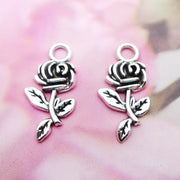 Alloy Antique Silver Rose Pendant Ornament Accessories – Stylish Gifts — 1