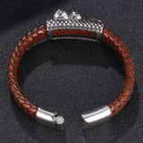 Titanium Steel Leather Rope Simple Bracelet – Jewelry Gift Ideas — 7