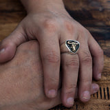 Copper Silver Color Separation Cow Ring – Gift Ideas — 1
