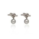 Knotted Bends And Hitches Pearl Simulated Stud – Birthday Gifts — 4