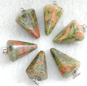 Natural Stone Agate Hexagonal Cone Pendant – Jewelry Gift Ideas — 5