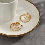 Trendy Earrings Stainless Steel Multi-layer – Jewelry Gift Ideas — 4