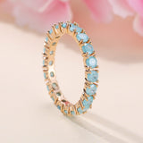 French Retro Champagne Gold Blue Ice Flower Zirconium – Surprise Gifts — 4
