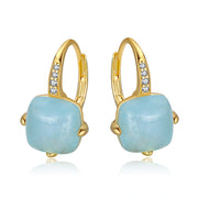 S925 Sterling Silver Aquamarine Earrings – Holiday Gift Ideas — 4