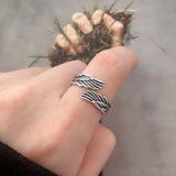 Love Couple Plain Silver Ring Angel Wings – Gifts for Couples — 7