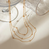 18K Gold Stainless Steel Three-layer Necklace – Jewelry Gift Ideas — 2