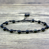 Hand-woven Natural Obsidian Anklet Protect Hope – Practical Gifts — 4