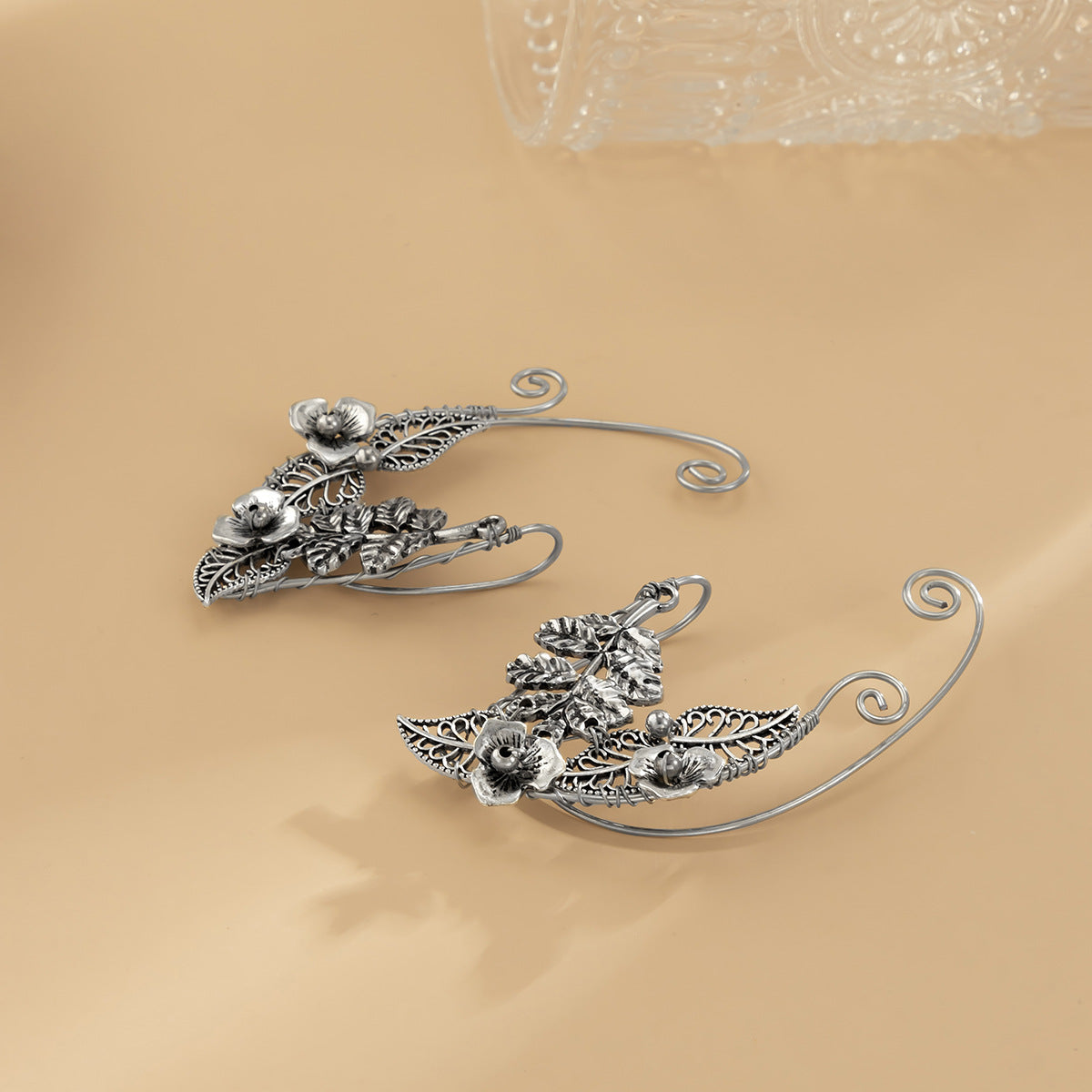 Jewelry Small Rose Wrapped Metal Cutout Earrings – Jewelry Gift Ideas — 1