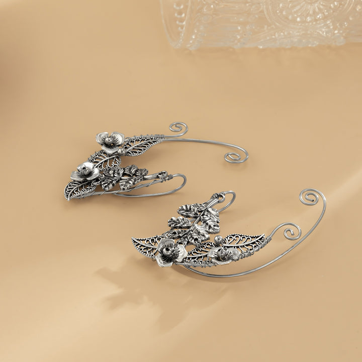Jewelry Small Rose Wrapped Metal Cutout Earrings – Jewelry Gift Ideas — 1