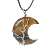 Moon Lucky Tree Natural Stone Pendant Necklace – Jewelry Gift Ideas — 10