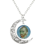Van Gogh Starry Night Painting Moon Necklace – Jewelry Gift Ideas — 1