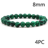 Classic Black Matte Green Malachite Bracelets – Jewelry Gift Ideas — 20