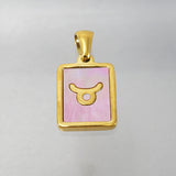 Stainless Steel Square Shell Zodiac Necklace – Jewelry Gift Ideas — 7