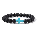 Tigereye White-barked Pine Obsidian Cross Men's – Jewelry Gift Ideas — 4