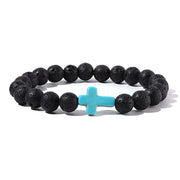 Tigereye White-barked Pine Obsidian Cross Men's – Jewelry Gift Ideas — 4