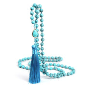Water Drop Pendant Necklace Wooden Bead Long – Jewelry Gift Ideas — 9