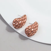 Fashion And Fully-jewelled Metal Stud Earrings – Stylish Gifts — 14