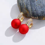 Earrings Frosted Shell Beads Solid Color – Everyday Gifts — 4