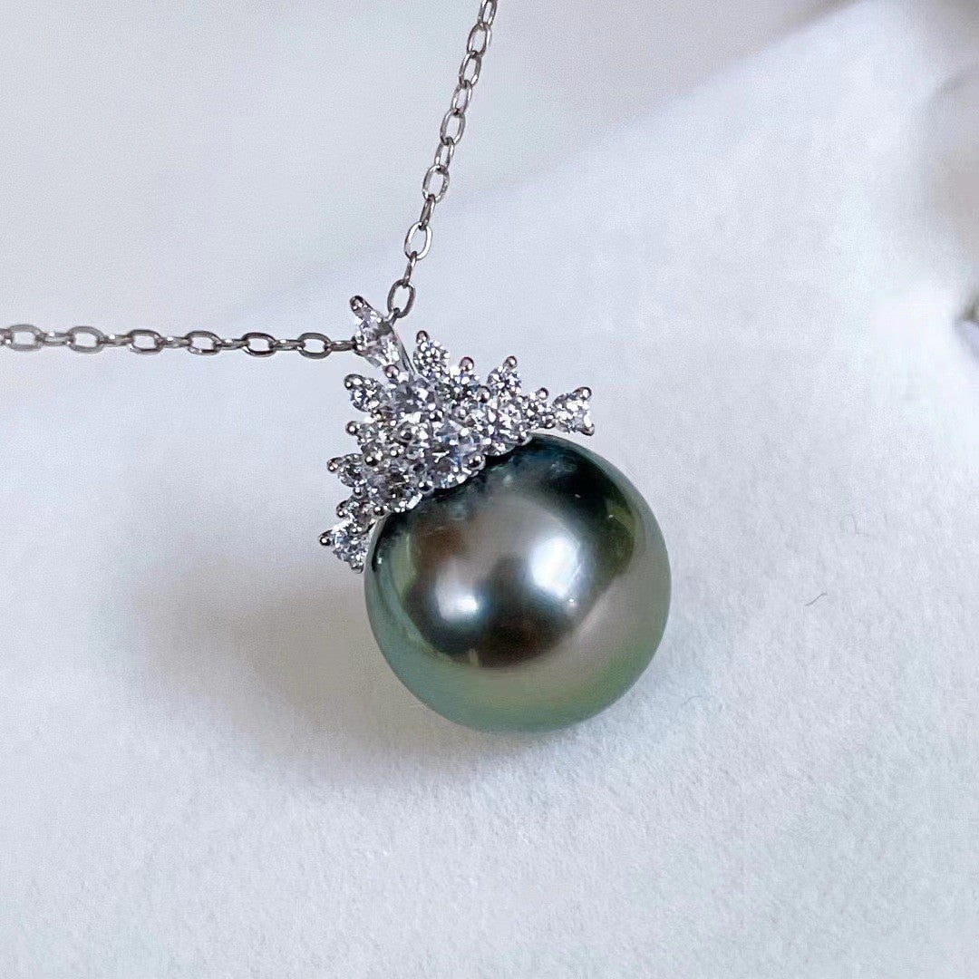 Black Pearl Pendant S925 Silver Ice Queen Perfect – Jewelry Gift Ideas — 1