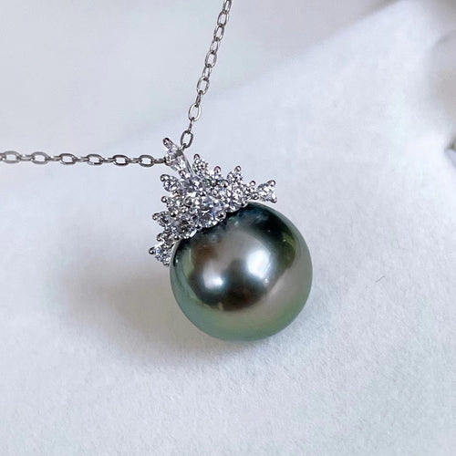 Black Pearl Pendant S925 Silver Ice Queen Perfect – Jewelry Gift Ideas — 1