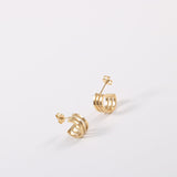 Three-layer Cutout C-shaped Earrings – Small Gift Ideas — 4