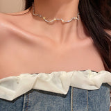 Diamond-inlaid Irregular Splice Necklace Cool – Jewelry Gift Ideas — 2