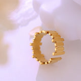 Ins Niche Irregular Long Stainless Steel Ring – Holiday Gift Ideas — 5