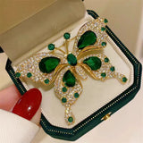 Light Luxury Emerald Butterfly Brooch – Jewelry Gift Ideas — 1