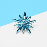 Christmas Blue Snowflake Brooch Pin – Jewelry Gift Ideas — 3