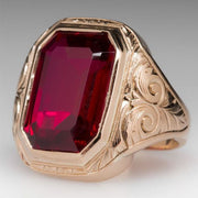 Simple Zircon Inlaid Large Gemstone Men's Business – Gifts for Him — 1
