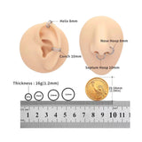 G23 Titanium Zircon Nose Ring Seamless Earrings – Small Gift Ideas — 10