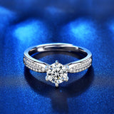 Women's Fashion Sterling Silver Moissanite Ring – Stylish Gifts — 5